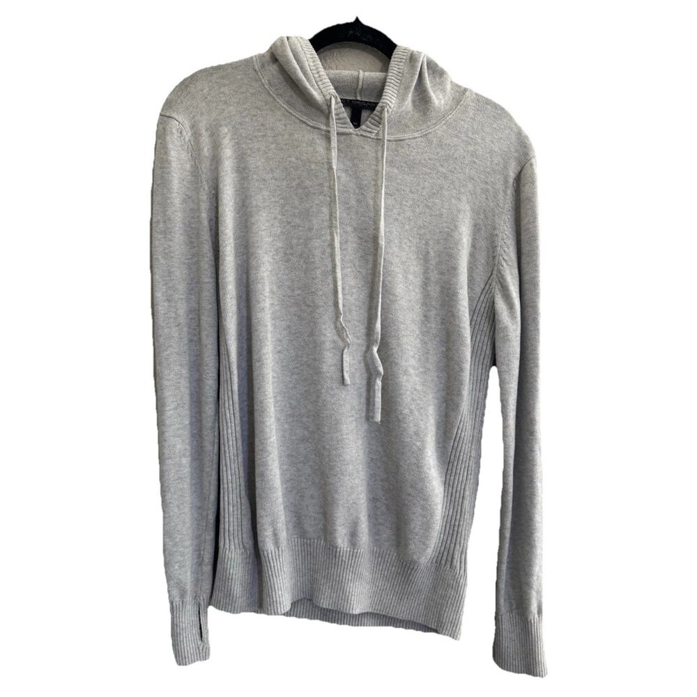 Pact Women's Light Gray Hooded Knit Sweater